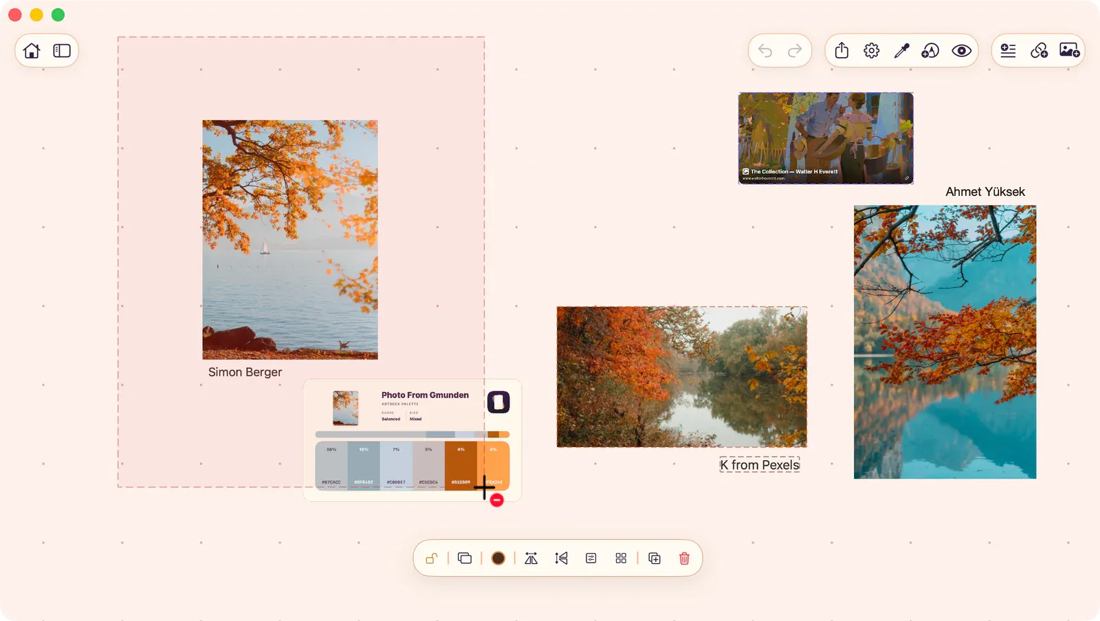 Selection marquee in Option remove mode showing a dashed red drag rectangle removing an item from the existing selection.