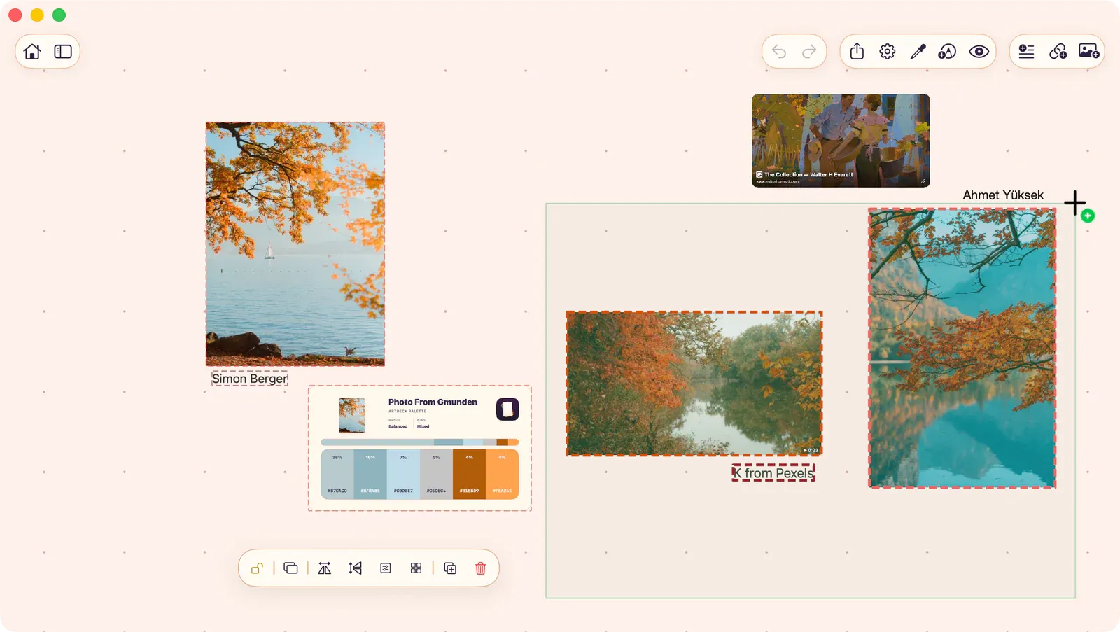 Selection marquee in Shift add mode showing a green drag rectangle adding items to the existing selection.