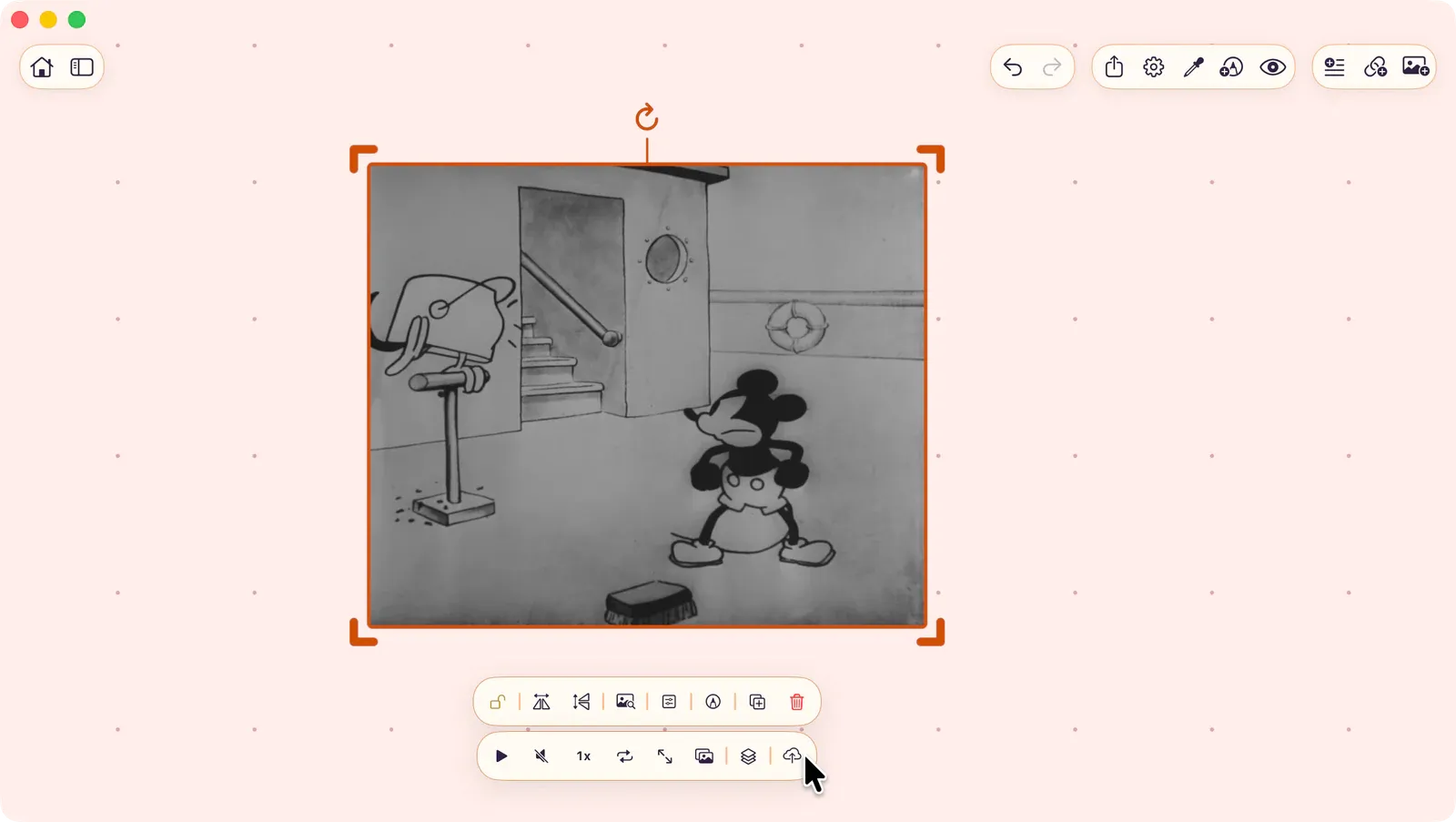 Selected video with the proxy sync status card visible, showing Preview quality, Get Original, Original requested, and Upload Original states.